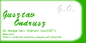 gusztav ondrusz business card